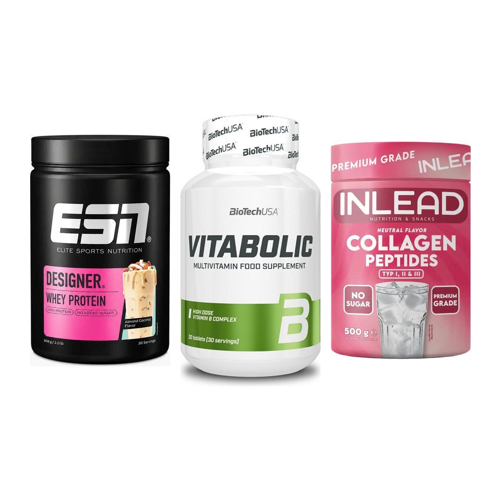 Regenerations-Set: ESN Designer + BioTech Vitabol + INLEAD Collagen – alle enthaltenen Artikel