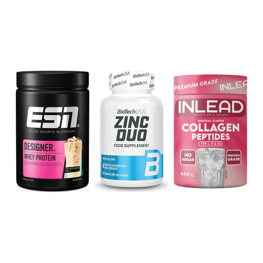 Regenerations-Set: ESN Designer + BioTech Zinc + INLEAD Collagen – alle enthaltenen Artikel