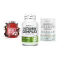 Regenerations-Set: Scitec 100% + BioTech Vitamin + BioTech Marine – alle enthaltenen Artikel