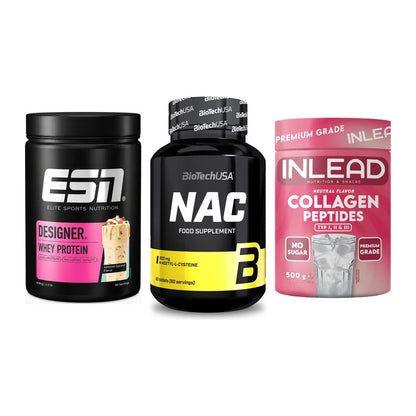 Regenerations-Set: ESN Designer + BioTech NAC + INLEAD Collagen – alle enthaltenen Artikel