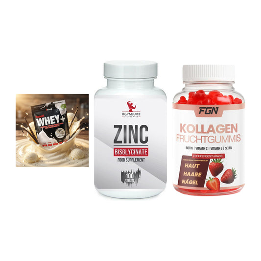 Regenerations-Set: Sinob Honest + #GYMJUICE ZINC + FGN Kollagen 60 – alle enthaltenen Artikel