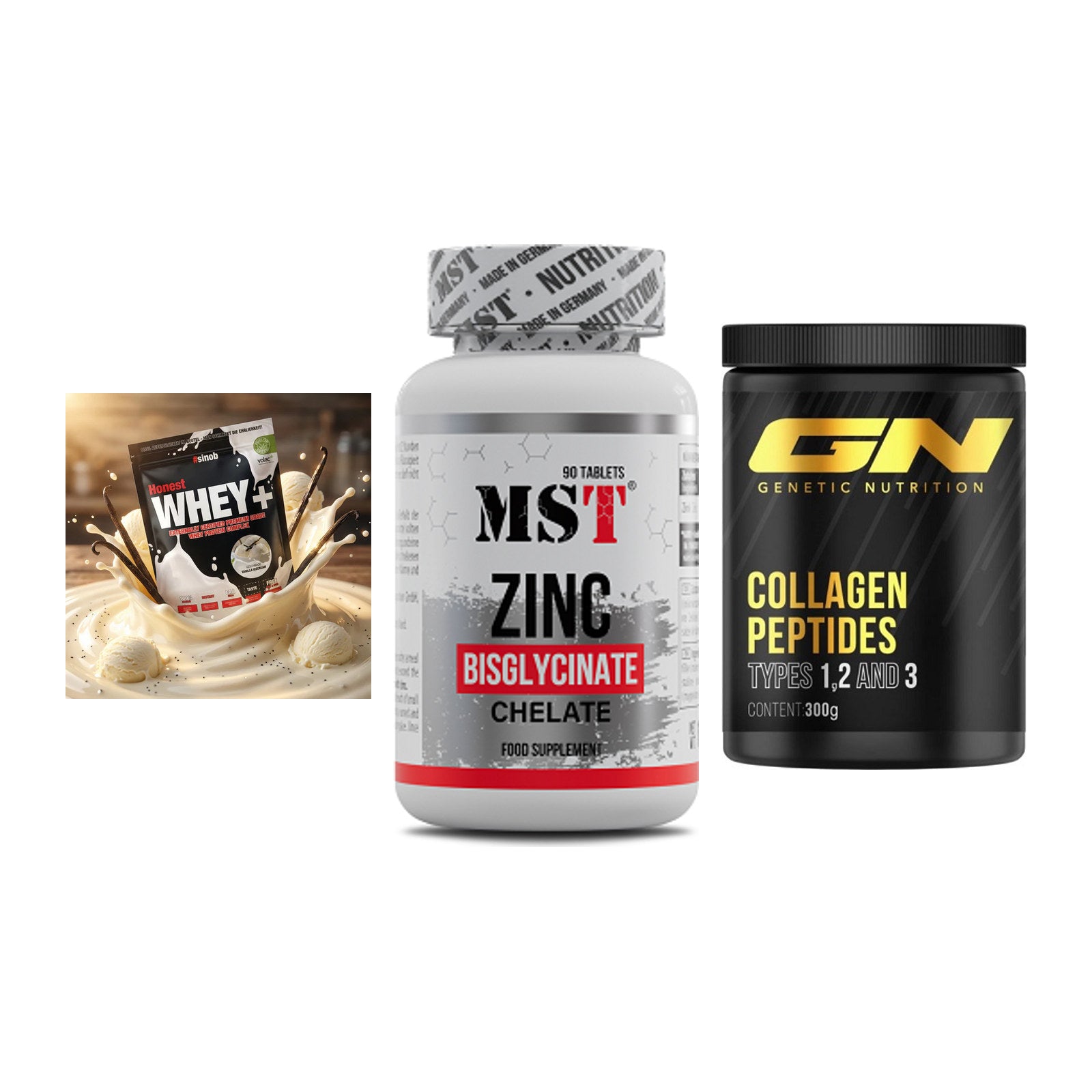 Regenerations-Set: Sinob Honest + MST Zinc + GN Peptan – alle enthaltenen Artikel