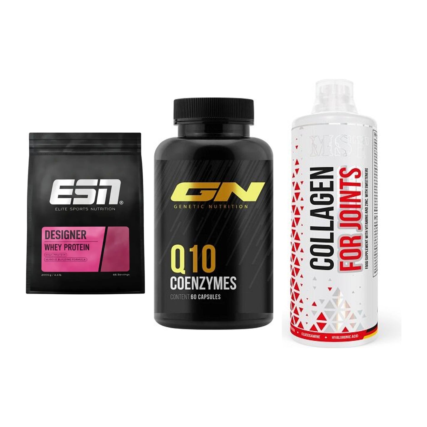 Regenerations-Set: ESN Designer + GN Q10 Health + MST Collagen – alle enthaltenen Artikel