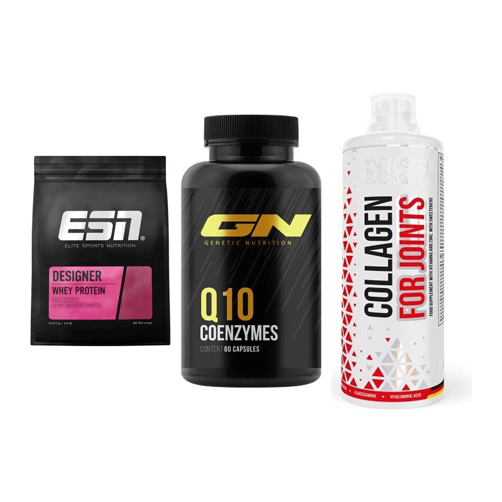 Regenerations-Set: ESN Designer + GN Q10 Health + MST Collagen – alle enthaltenen Artikel