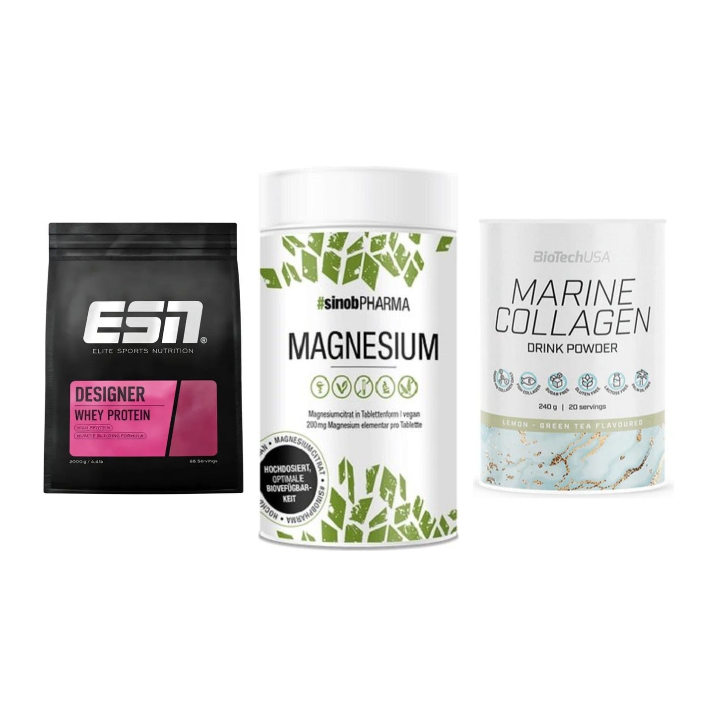 Regenerations-Set: ESN Designer + Sinob Magnesium + BioTech Marine – alle enthaltenen Artikel