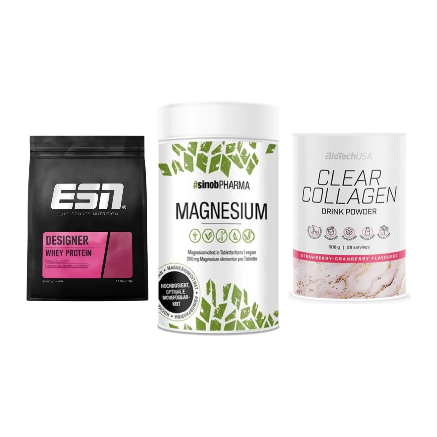 Regenerations-Set: ESN Designer + Sinob Magnesium + BioTech Clear – alle enthaltenen Artikel