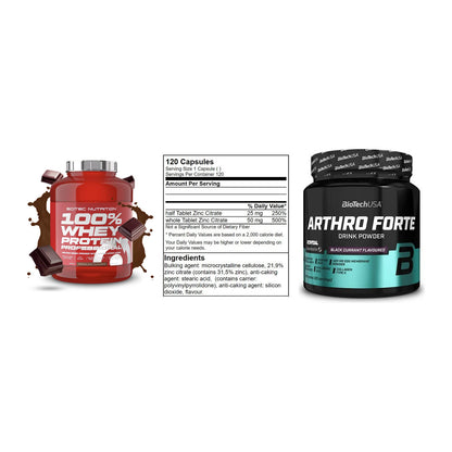 Regenerations-Set: Scitec 100% + GN Zinc Citrate + BioTech Arthro – alle enthaltenen Artikel