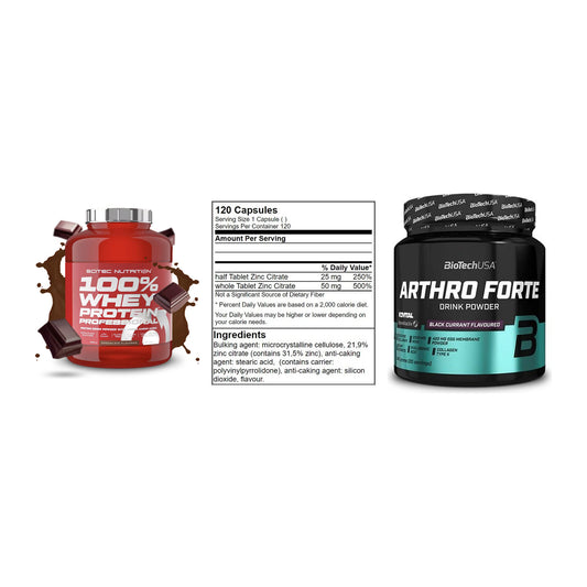 Regenerations-Set: Scitec 100% + GN Zinc Citrate + BioTech Arthro – alle enthaltenen Artikel