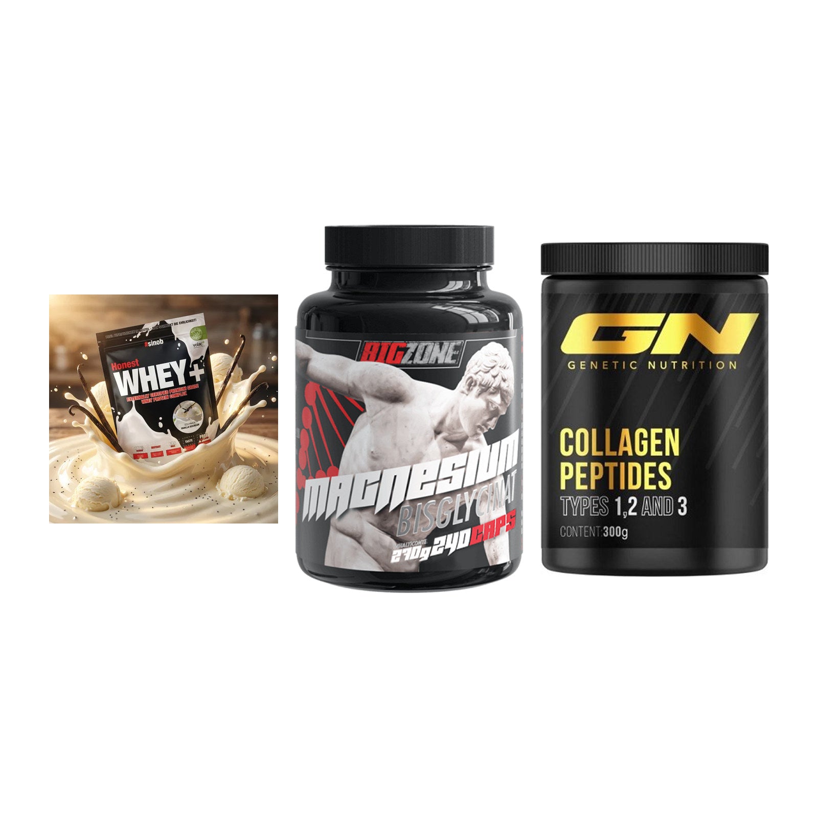 Regenerations-Set: Sinob Honest + Big Zone + GN Peptan – alle enthaltenen Artikel