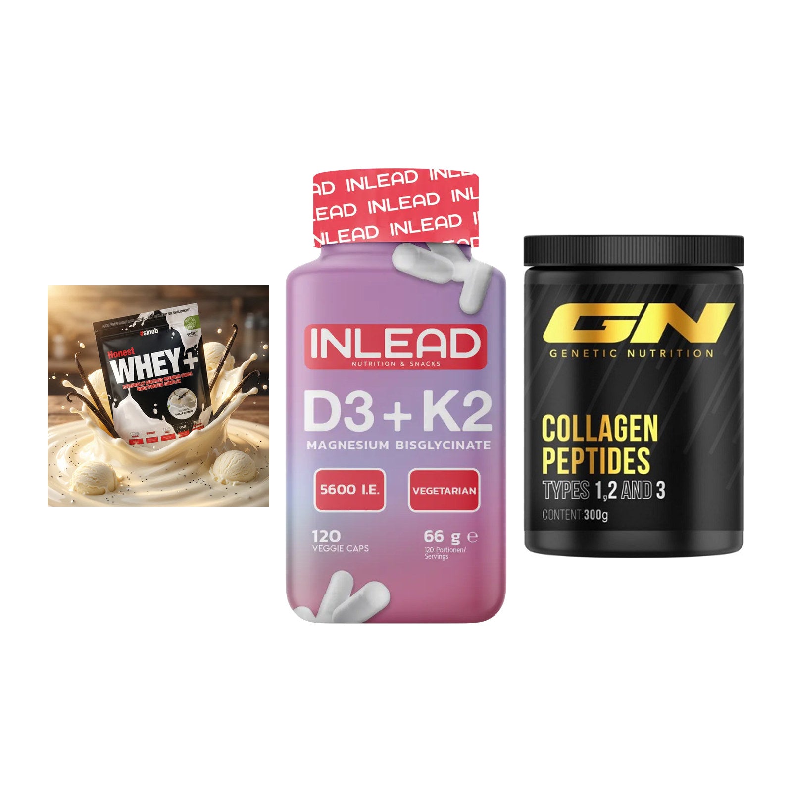 Regenerations-Set: Sinob Honest + INLEAD Vitamin + GN Peptan – alle enthaltenen Artikel