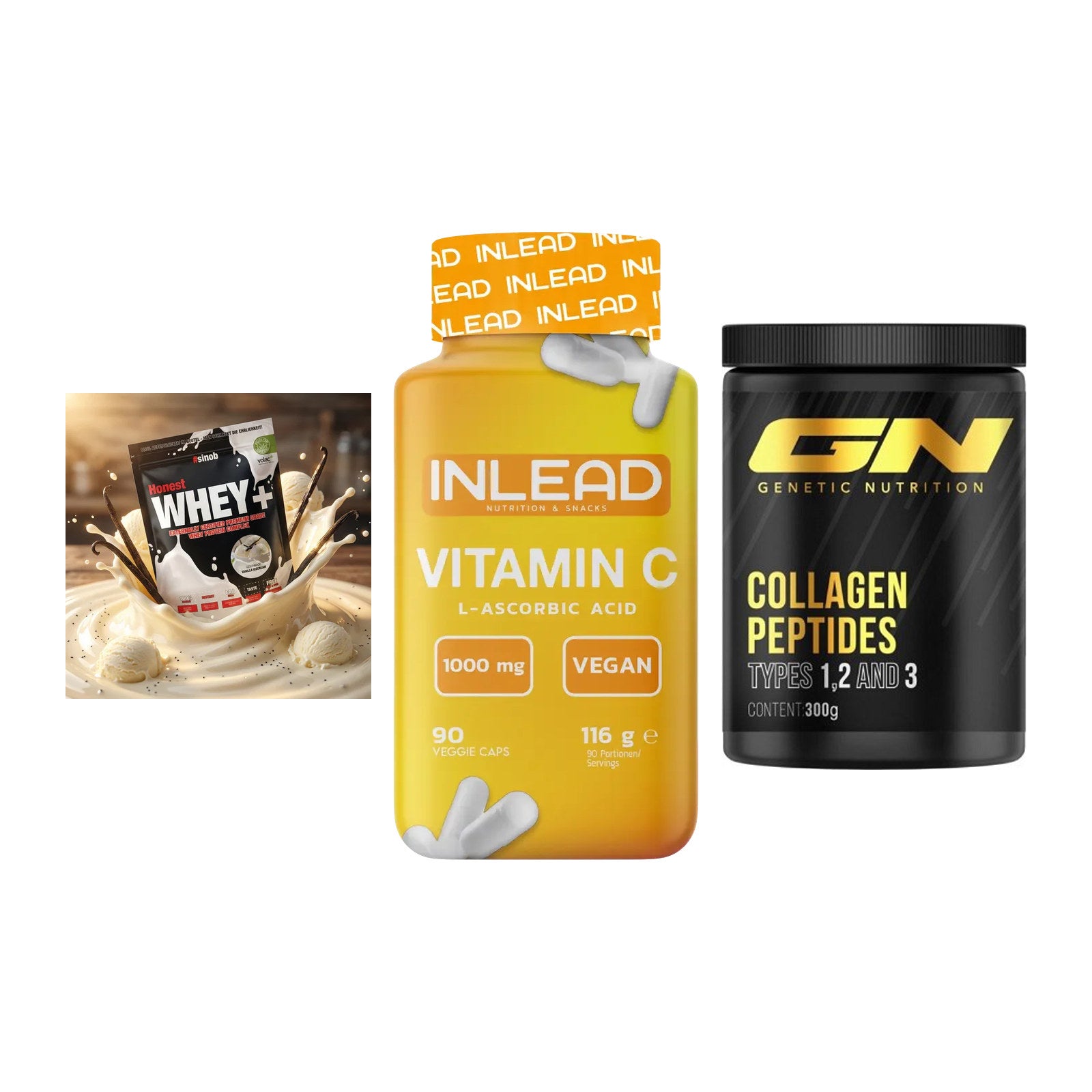 Regenerations-Set: Sinob Honest + INLEAD Vitamin + GN Peptan – alle enthaltenen Artikel