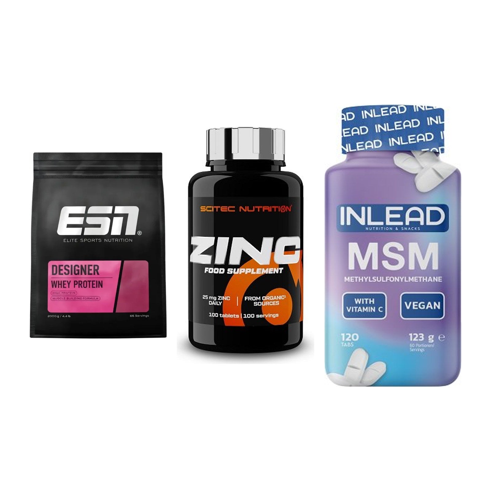 Regenerations-Set: ESN Designer + Scitec Zinc + INLEAD MSM – alle enthaltenen Artikel