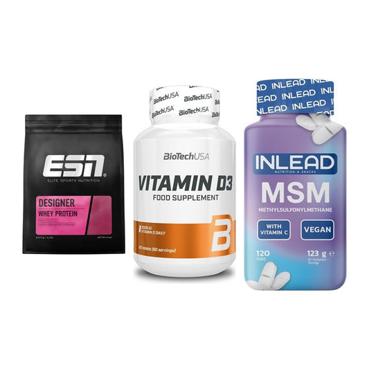 Regenerations-Set: ESN Designer + BioTech Vitamin + INLEAD MSM – alle enthaltenen Artikel