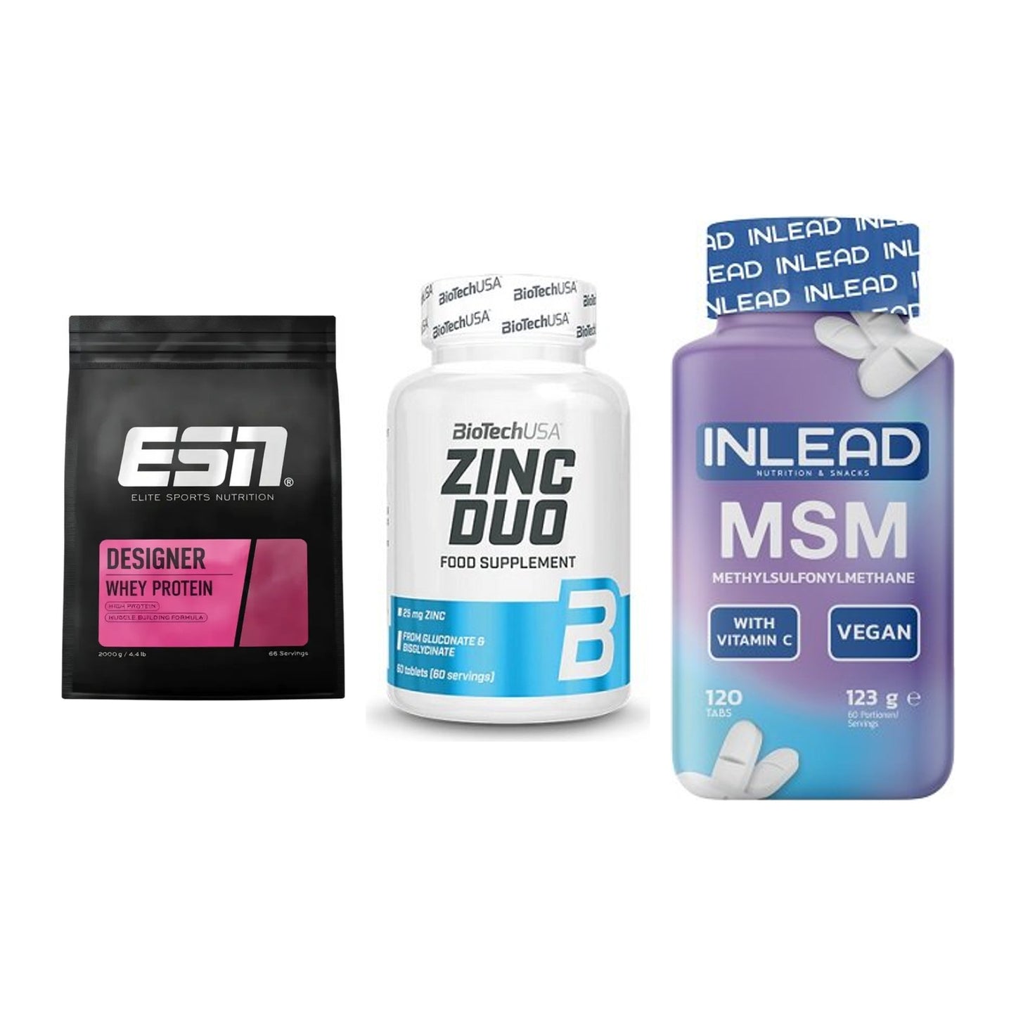 Regenerations-Set: ESN Designer + BioTech Zinc + INLEAD MSM – alle enthaltenen Artikel