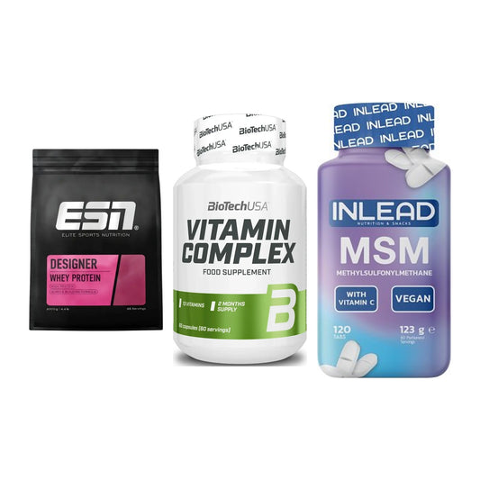 Regenerations-Set: ESN Designer + BioTech Vitamin + INLEAD MSM – alle enthaltenen Artikel