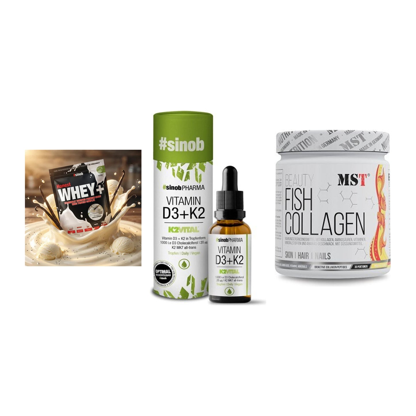 Regenerations-Set: Sinob Honest + Sinob Vitamin + MST Beauty Fish – alle enthaltenen Artikel