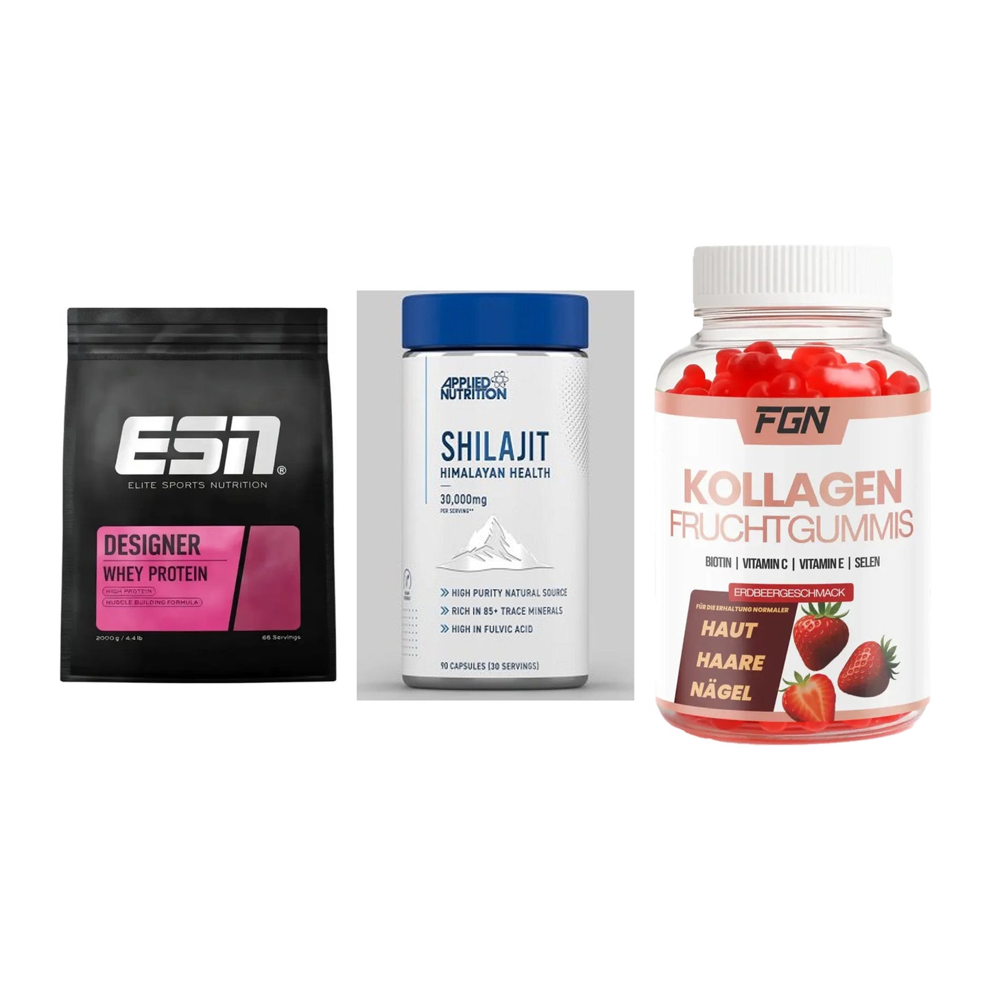 Regenerations-Set: ESN Designer + Applied Nutriti + FGN Kollagen 60 – alle enthaltenen Artikel