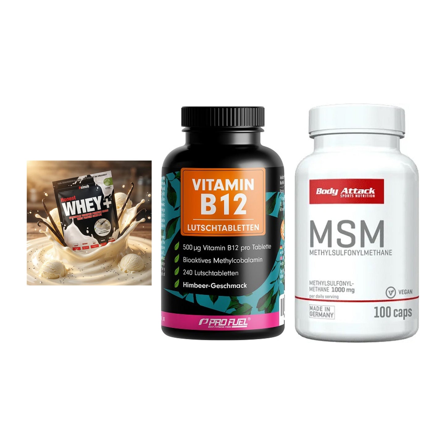Regenerations-Set: Sinob Honest + ProFuel Vitamin + Body Attack MSM – alle enthaltenen Artikel