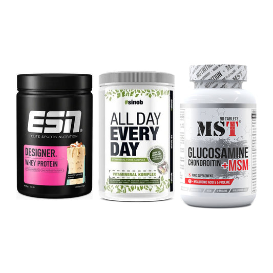 Regenerations-Set: ESN Designer + Sinob All Day + MST Glucosamine – alle enthaltenen Artikel