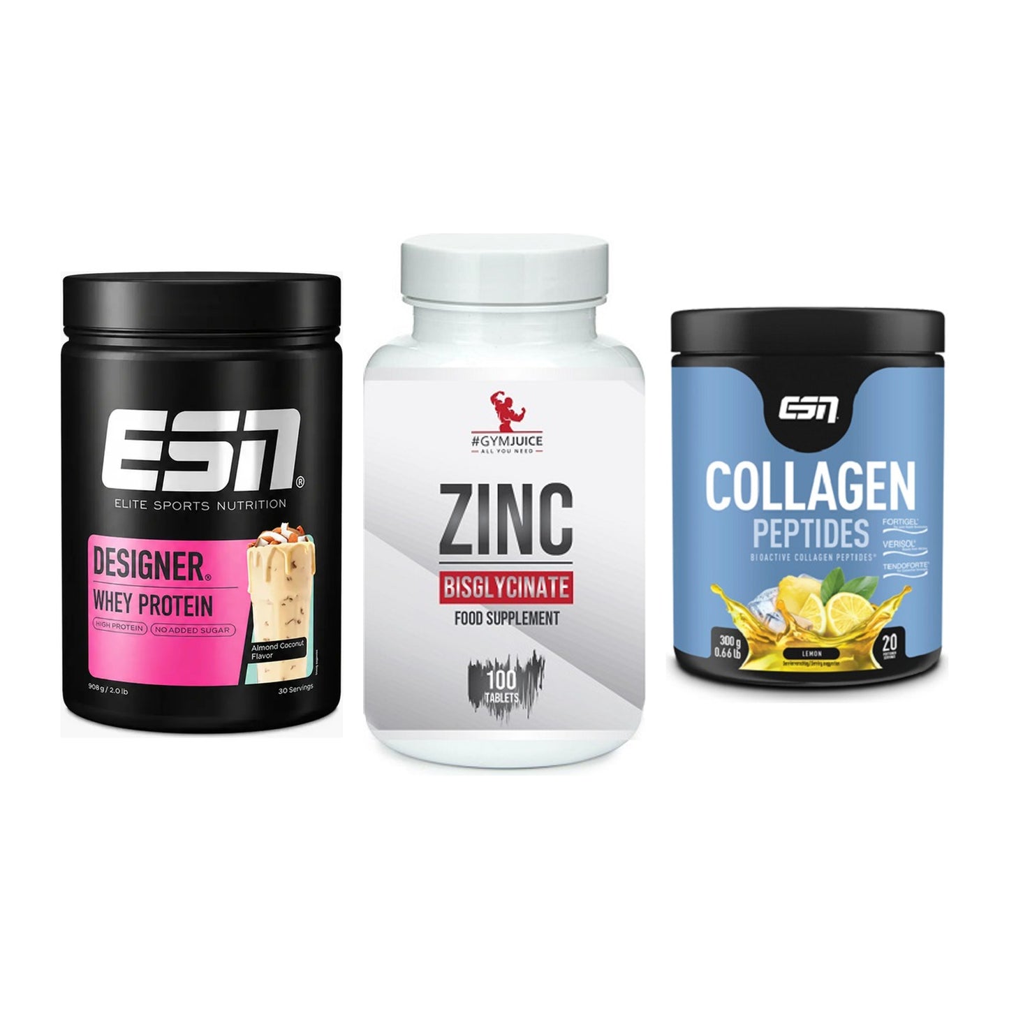 Regenerations-Set: ESN Designer + #GYMJUICE ZINC + ESN Collagen – alle enthaltenen Artikel