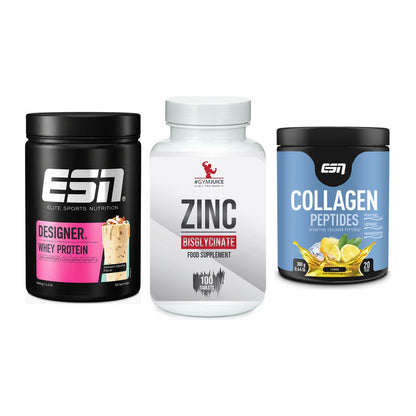 Regenerations-Set: ESN Designer + #GYMJUICE ZINC + ESN Collagen – alle enthaltenen Artikel