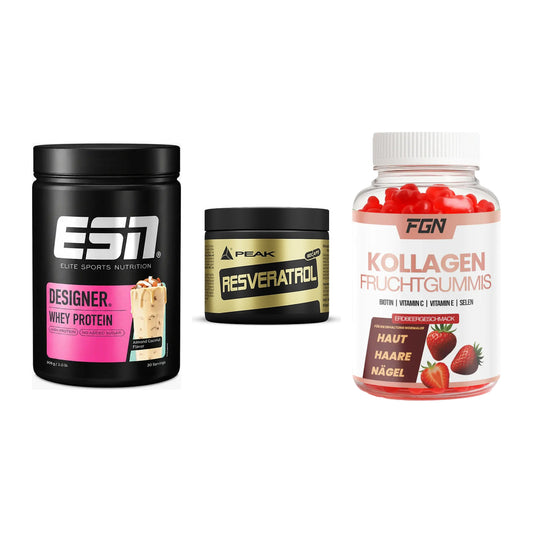 Regenerations-Set: ESN Designer + Peak Resveratro + FGN Kollagen 60 – alle enthaltenen Artikel