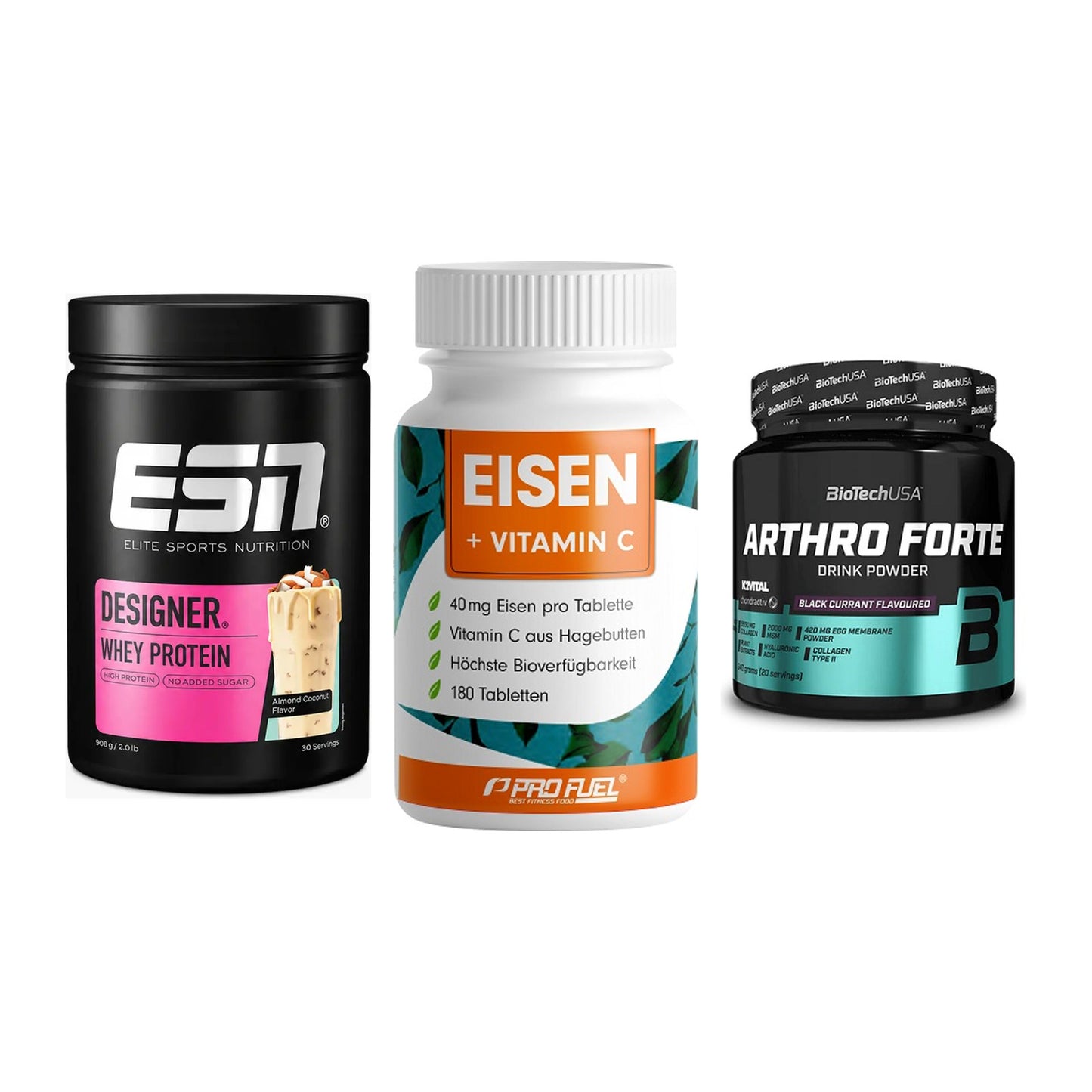 Regenerations-Set: ESN Designer + ProFuel EISEN + BioTech Arthro – alle enthaltenen Artikel