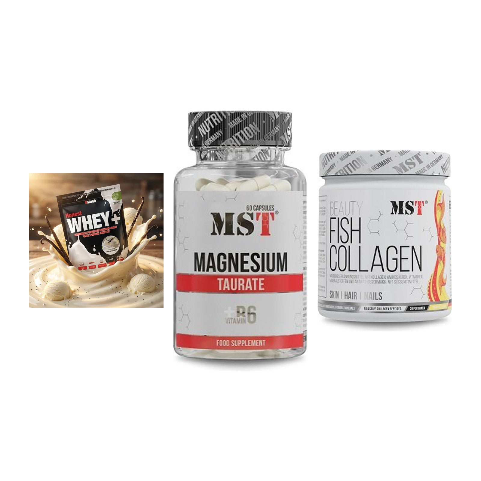 Regenerations-Set: Sinob Honest + MST Magnesium + MST Beauty Fish – alle enthaltenen Artikel