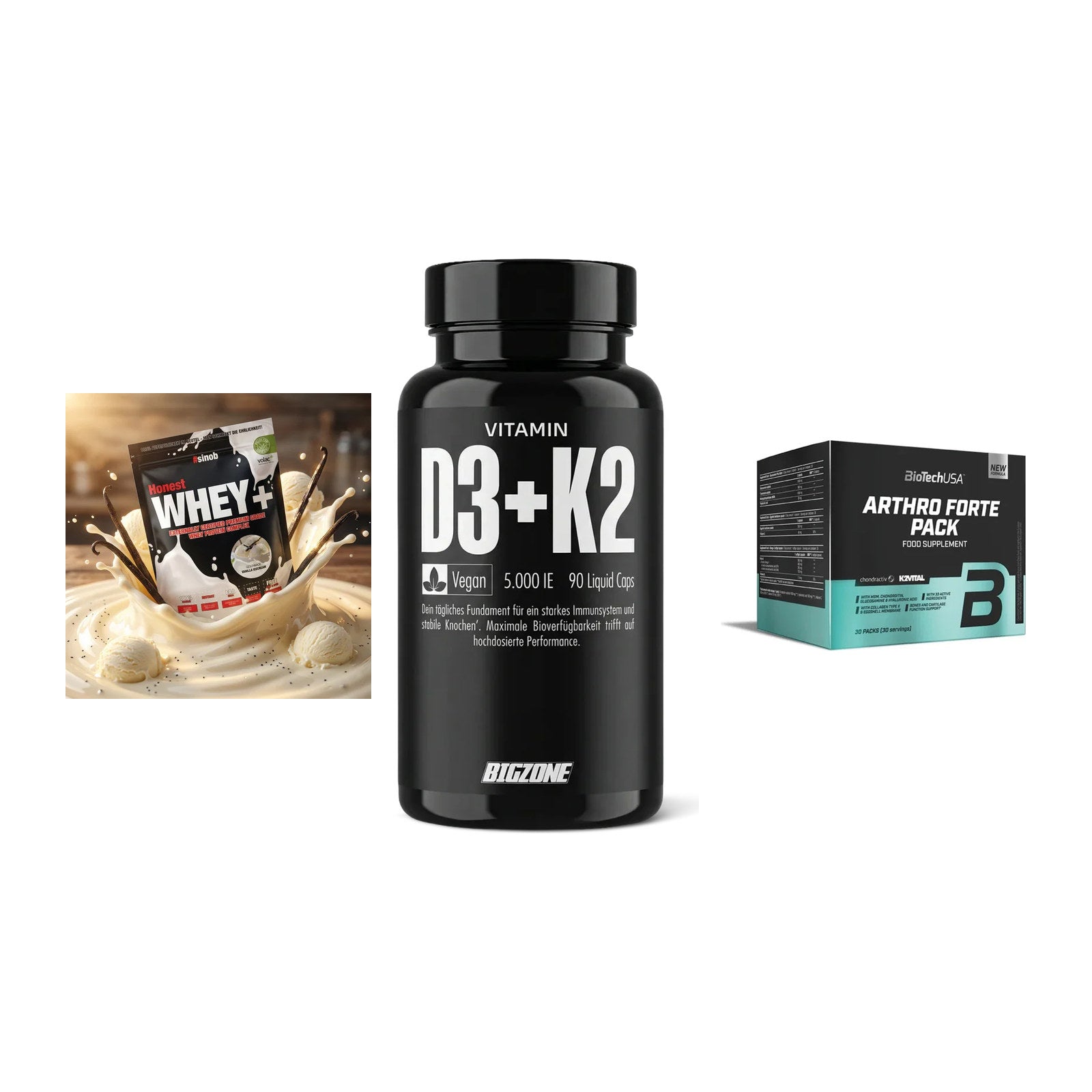 Regenerations-Set: Sinob Honest + Big Zone + BioTech Arthro – alle enthaltenen Artikel