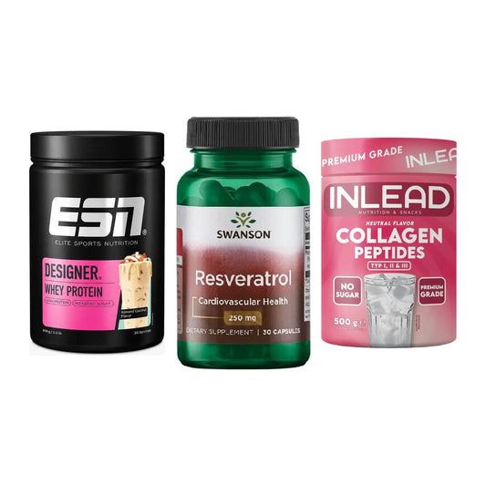 Regenerations-Set: ESN Designer + Swanson Resvera + INLEAD Collagen – alle enthaltenen Artikel