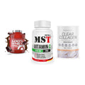 Regenerations-Set: Scitec 100% + MST Vitamin C + BioTech Clear – alle enthaltenen Artikel