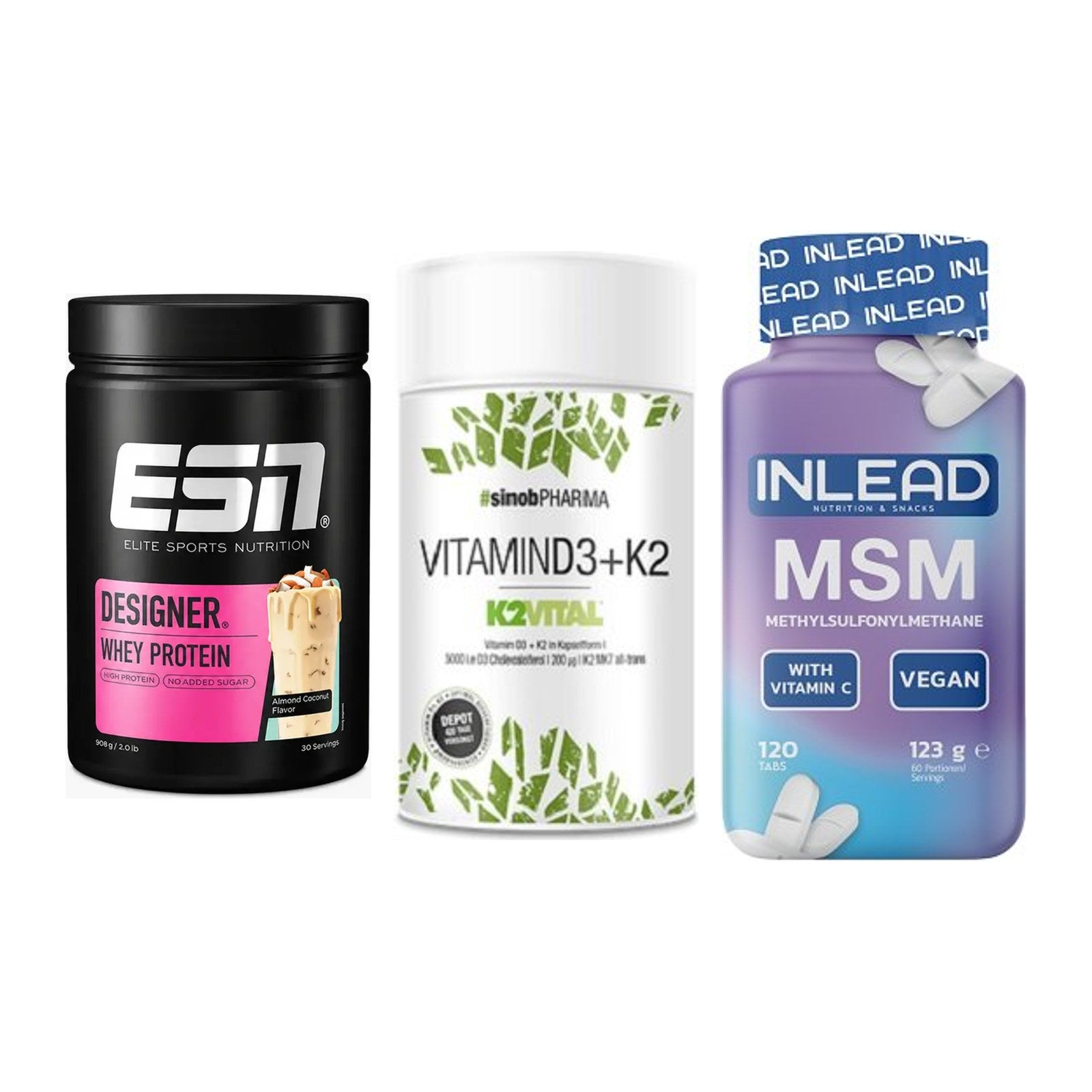 Regenerations-Set: ESN Designer + Sinob Vitamin + INLEAD MSM – alle enthaltenen Artikel