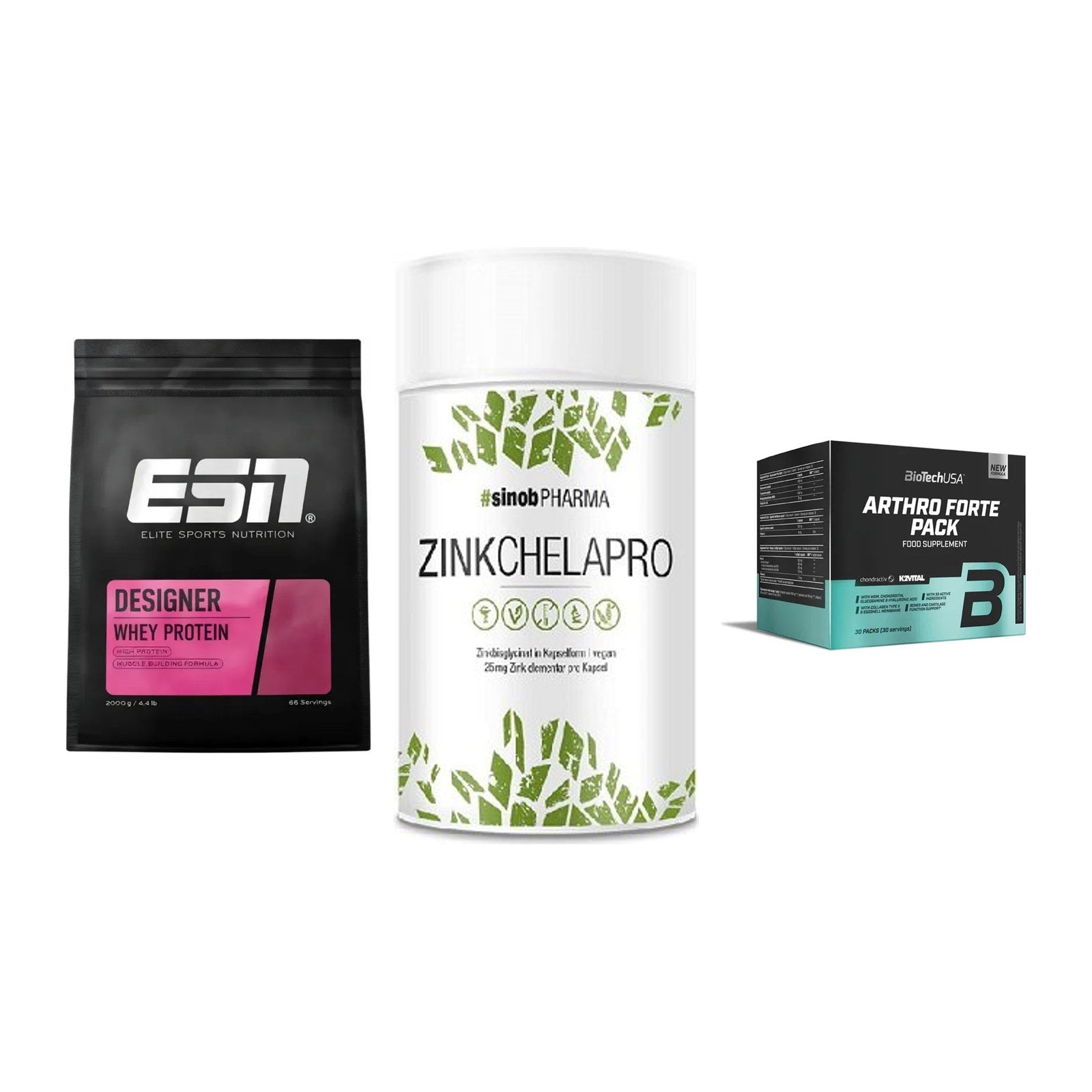 Regenerations-Set: ESN Designer + Sinob Zink + BioTech Arthro – alle enthaltenen Artikel
