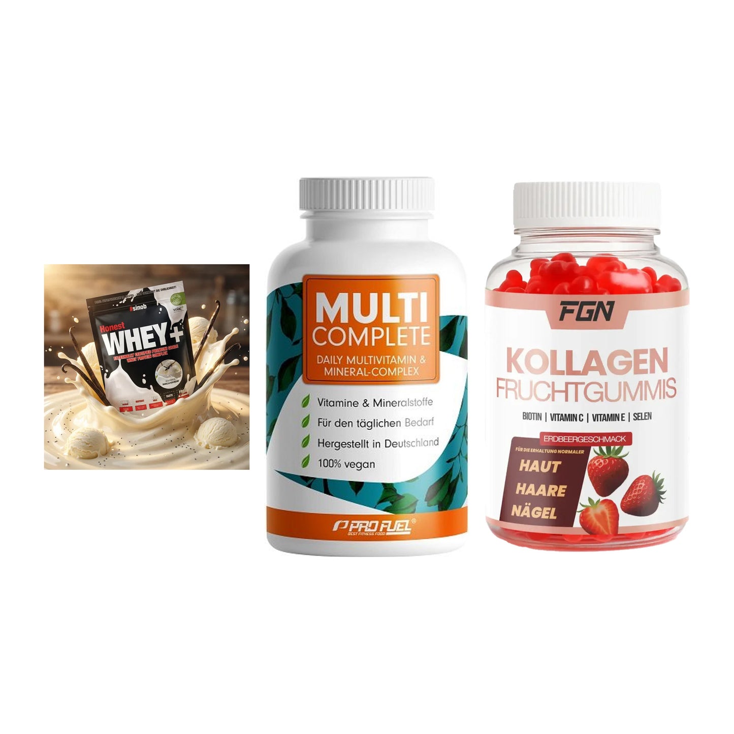 Regenerations-Set: Sinob Honest + ProFuel MULTI + FGN Kollagen 60 – alle enthaltenen Artikel