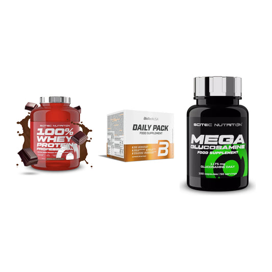 Regenerations-Set: Scitec 100% + BioTech Daily + Scitec Mega – alle enthaltenen Artikel