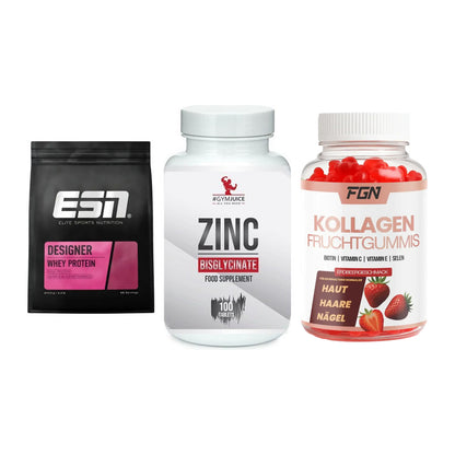 Regenerations-Set: ESN Designer + #GYMJUICE ZINC + FGN Kollagen 60 – alle enthaltenen Artikel