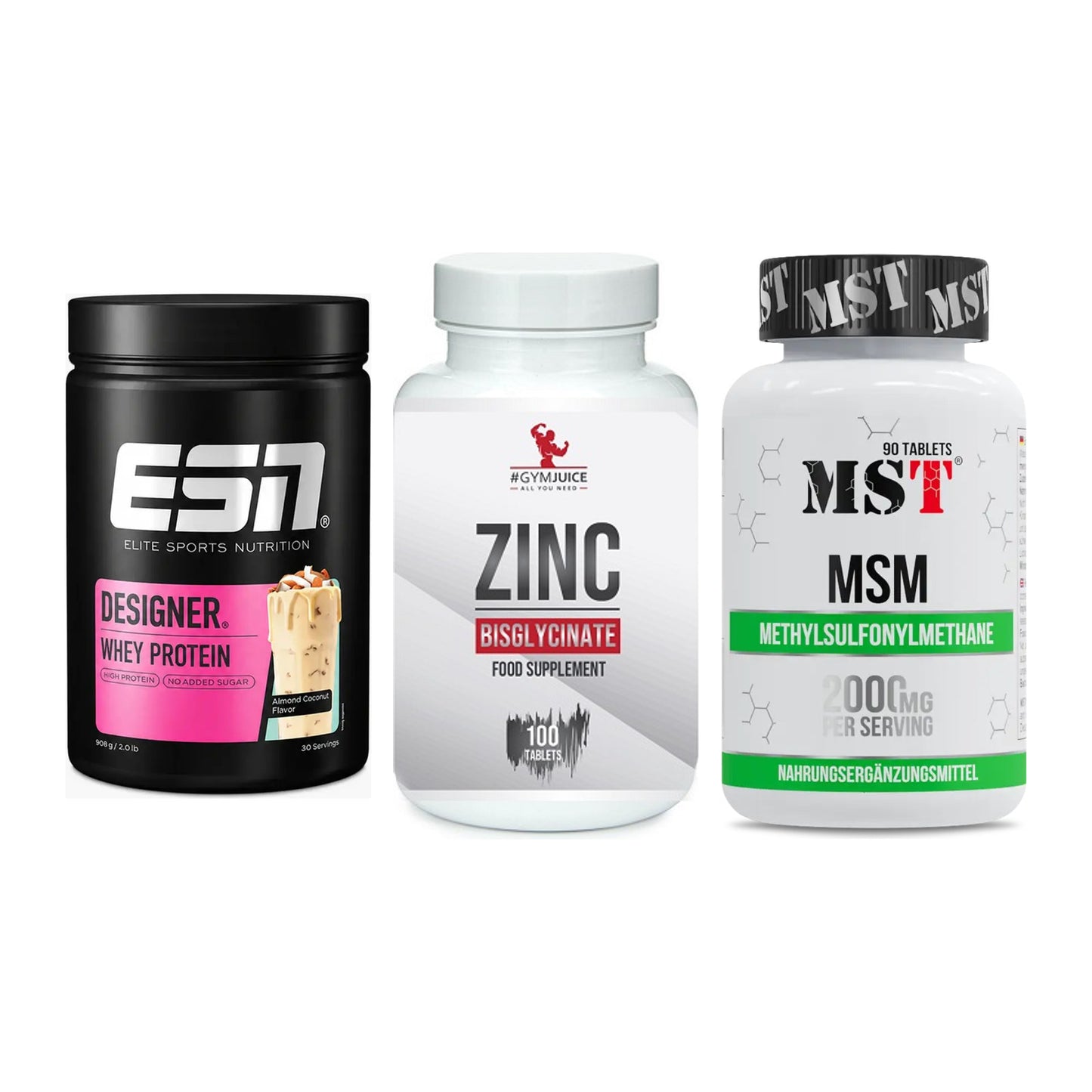 Regenerations-Set: ESN Designer + #GYMJUICE ZINC + MST MSM 2000 / – alle enthaltenen Artikel