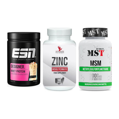 Regenerations-Set: ESN Designer + #GYMJUICE ZINC + MST MSM 2000 / – alle enthaltenen Artikel