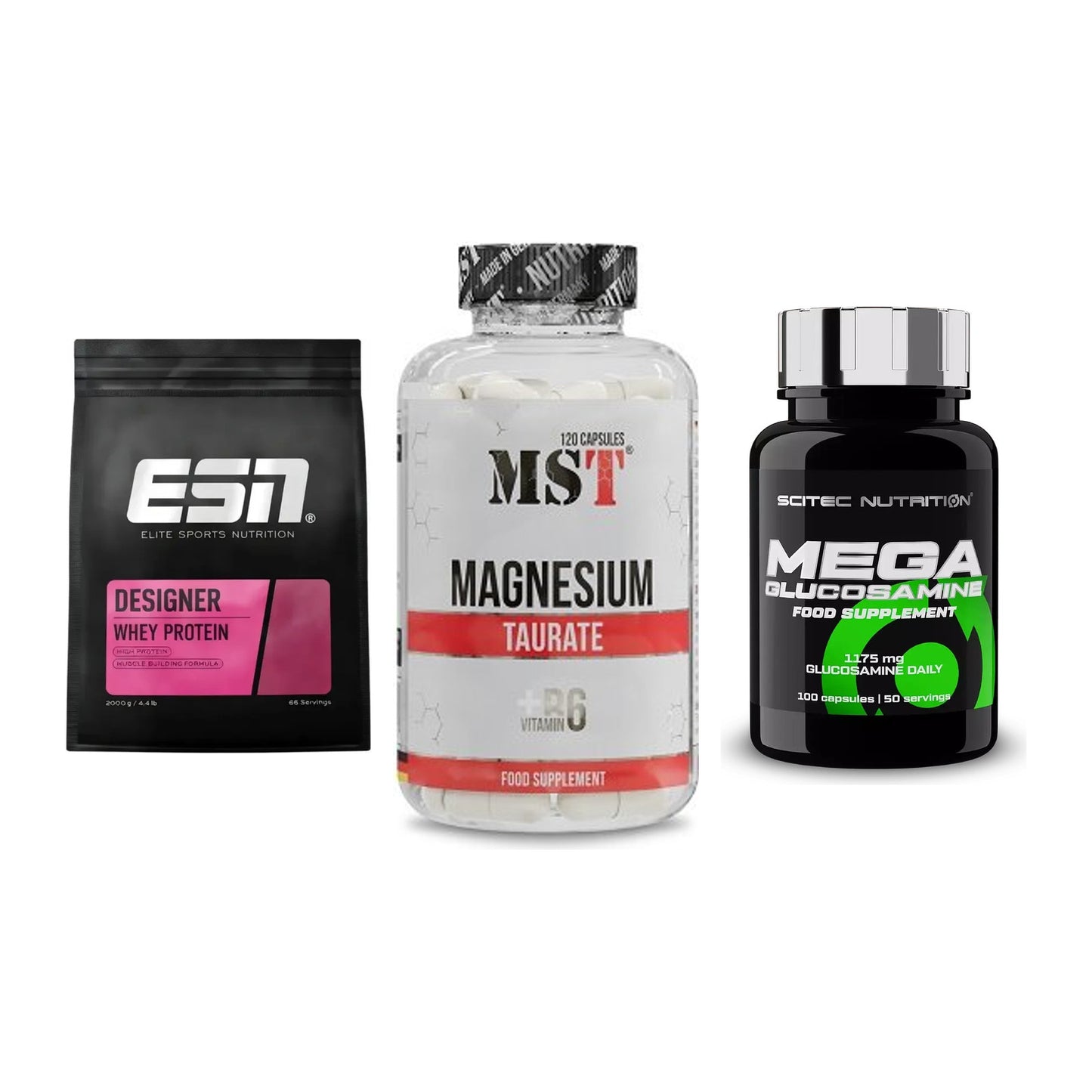 Regenerations-Set: ESN Designer + MST Magnesium + Scitec Mega – alle enthaltenen Artikel