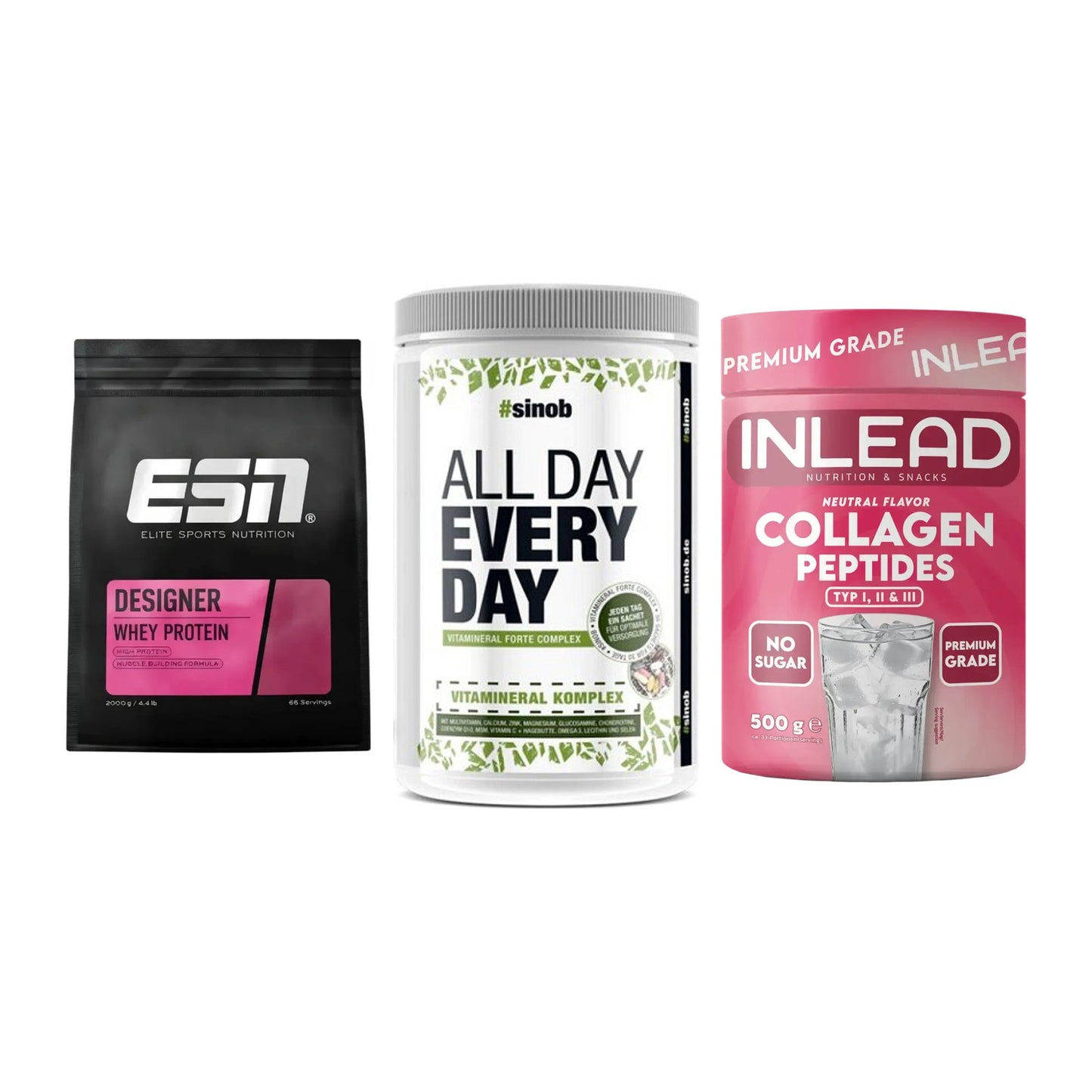Regenerations-Set: ESN Designer + Sinob All Day + INLEAD Collagen – alle enthaltenen Artikel
