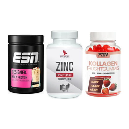 Regenerations-Set: ESN Designer + #GYMJUICE ZINC + FGN Kollagen 60 – alle enthaltenen Artikel