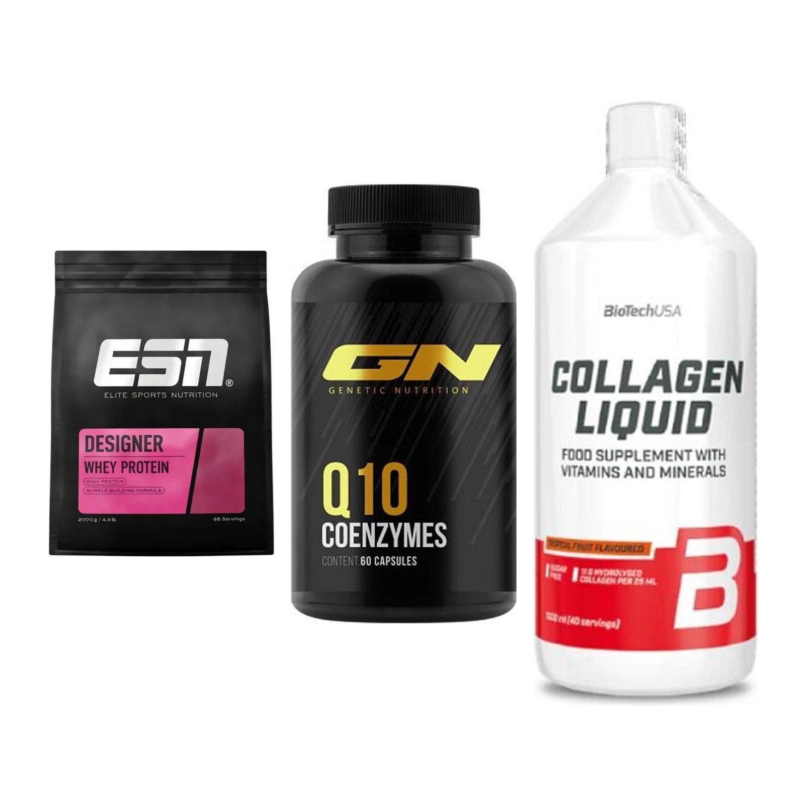 Regenerations-Set: ESN Designer + GN Q10 Health + BioTech Collage – alle enthaltenen Artikel