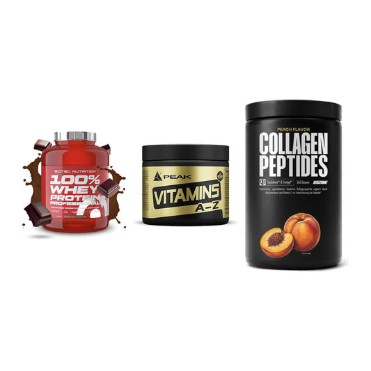 Regenerations-Set: Scitec 100% + Peak Vitamin + Big Zone – alle enthaltenen Artikel