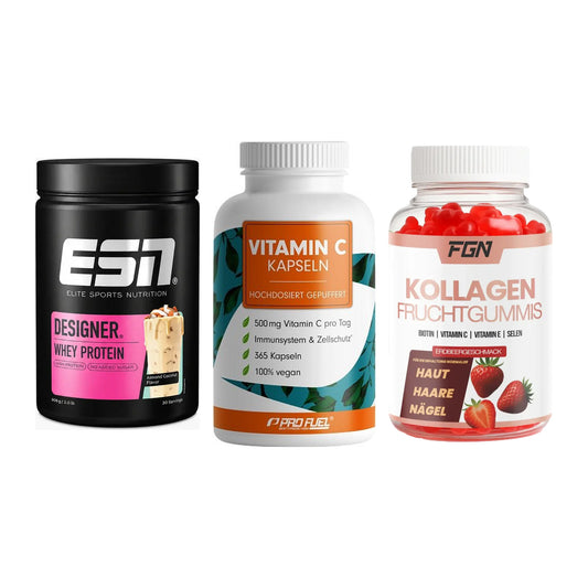 Regenerations-Set: ESN Designer + ProFuel Vitamin + FGN Kollagen 60 – alle enthaltenen Artikel