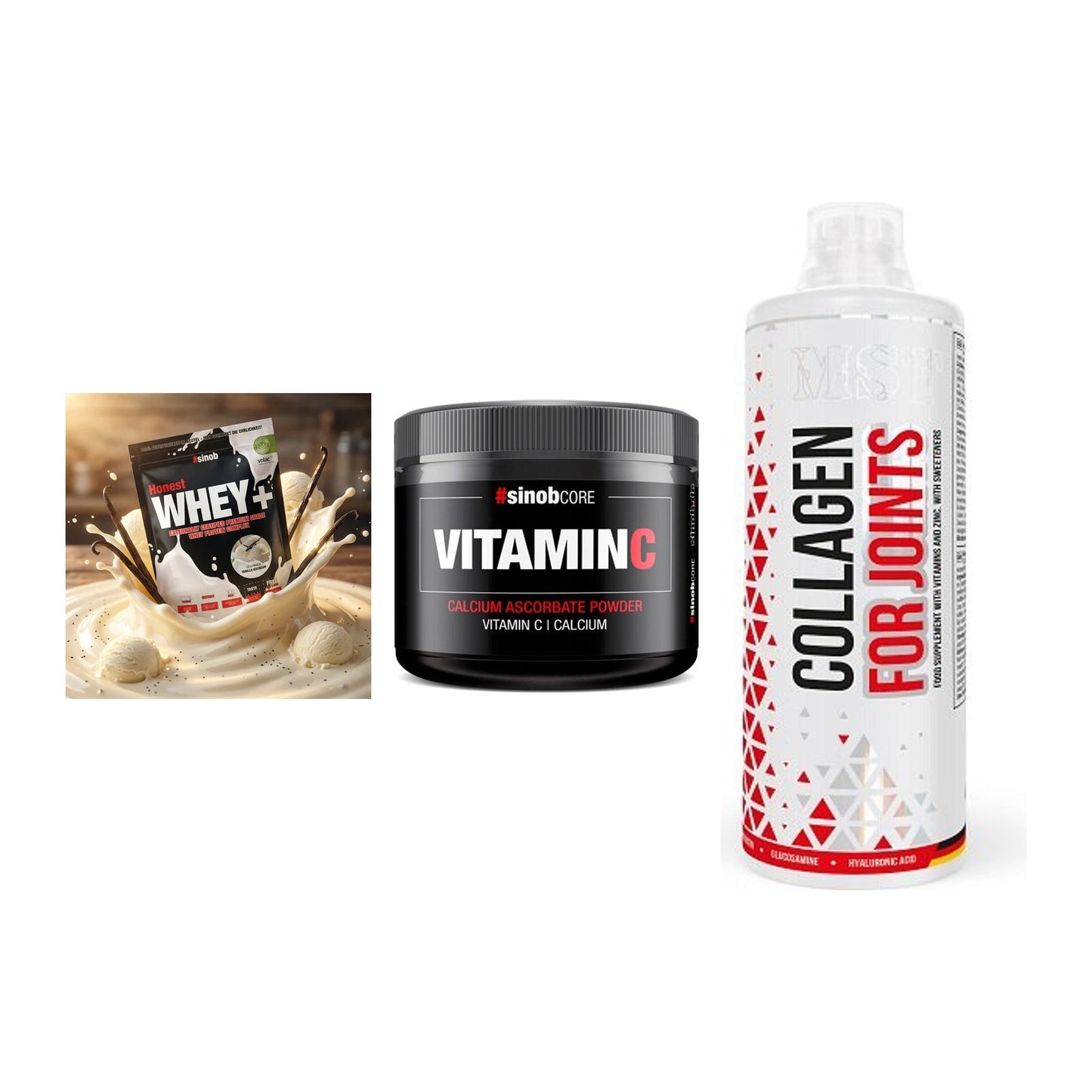 Regenerations-Set: Sinob Honest + Sinob Vitamin C + MST Collagen – alle enthaltenen Artikel