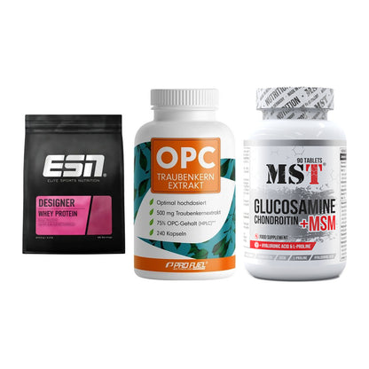 Regenerations-Set: ESN Designer + ProFuel OPC + MST Glucosamine – alle enthaltenen Artikel