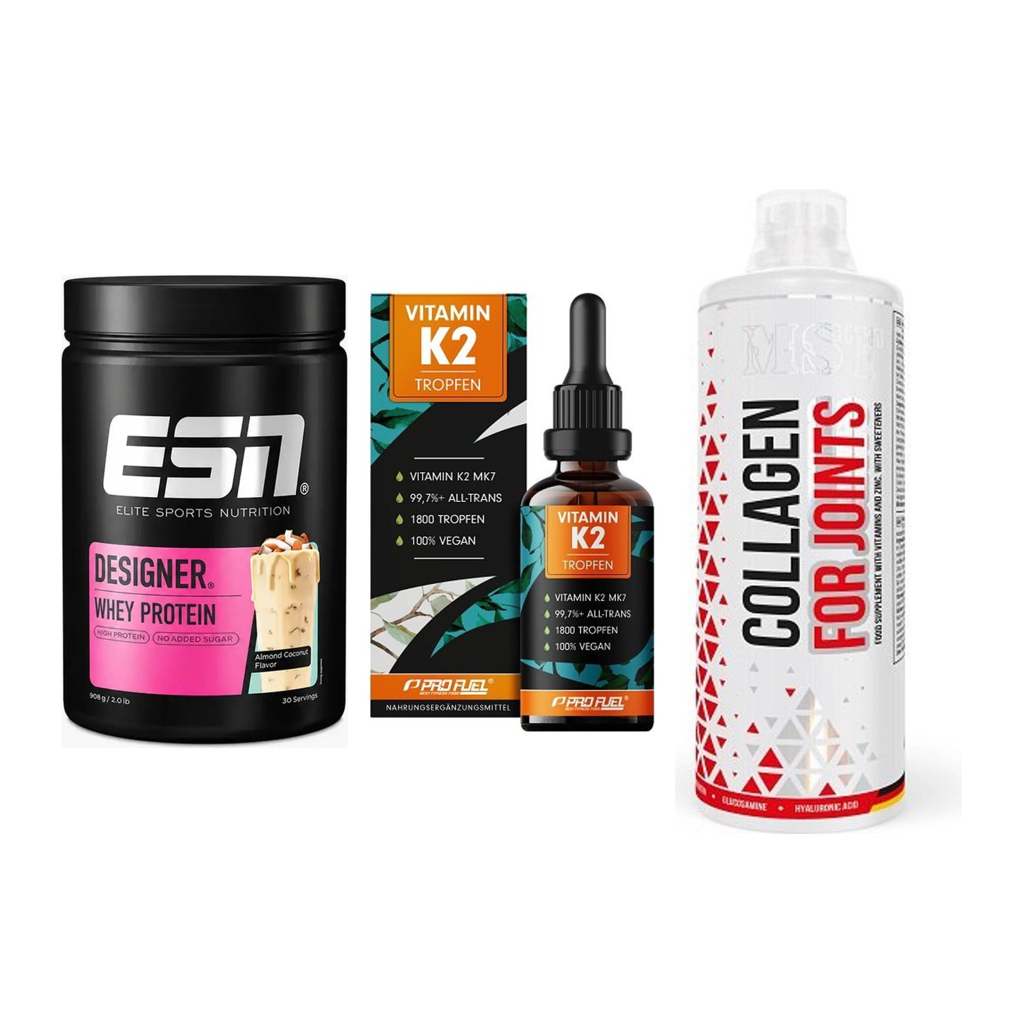 Regenerations-Set: ESN Designer + ProFuel Vitamin + MST Collagen – alle enthaltenen Artikel