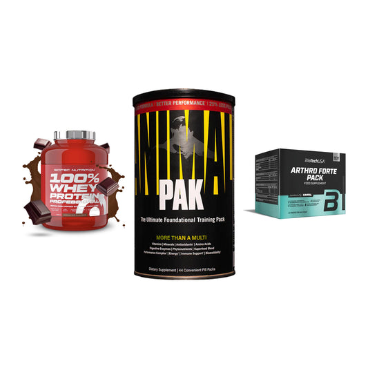 Regenerations-Set: Scitec 100% + Universal + BioTech Arthro – alle enthaltenen Artikel