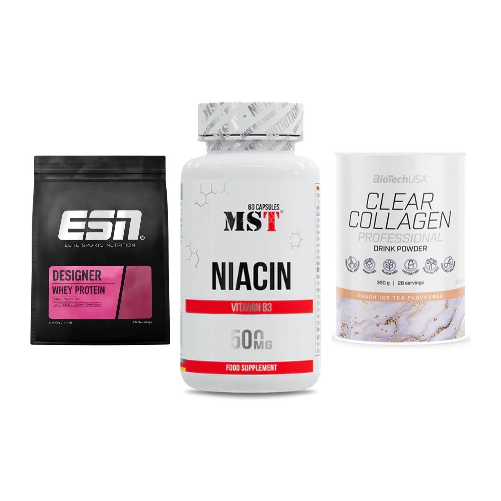 Regenerations-Set: ESN Designer + MST Niacin + BioTech Clear – alle enthaltenen Artikel