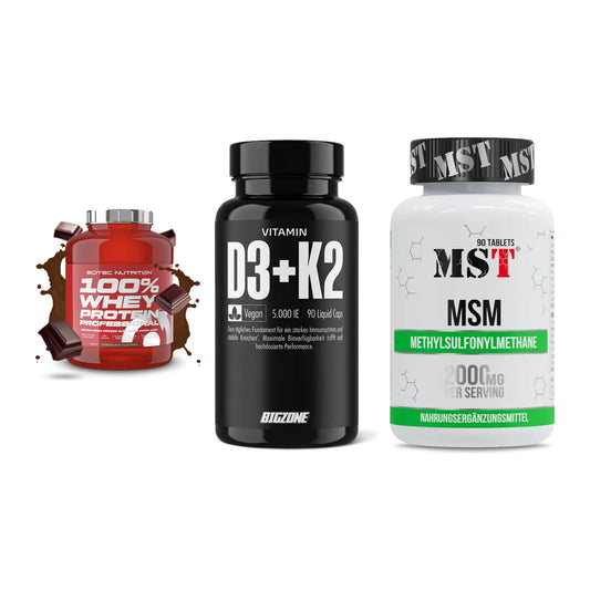 Regenerations-Set: Scitec 100% + Big Zone + MST MSM 2000 / – alle enthaltenen Artikel